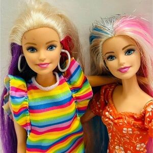 Mattel Barbie with Pink and Blue Streaked Hair